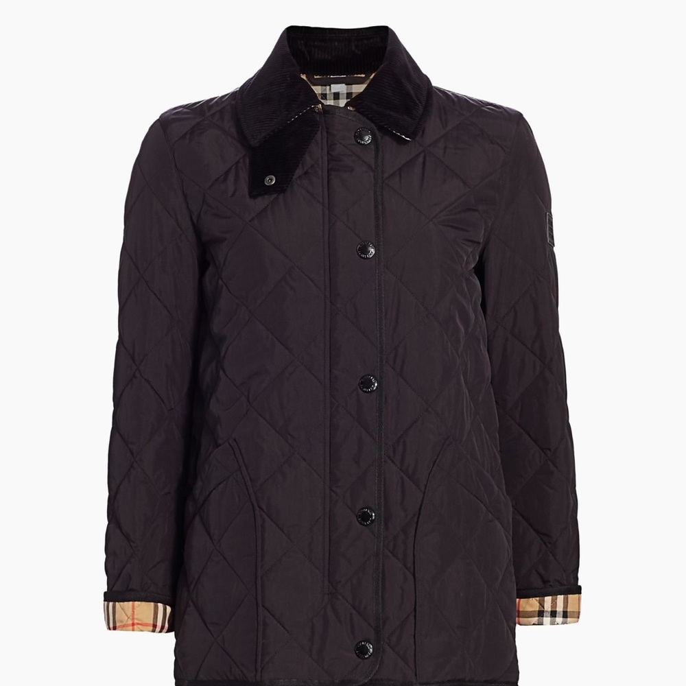 Authentic Burberry Black Quilted Utility Jacket